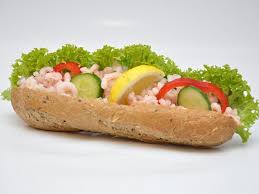 Baguette med reker